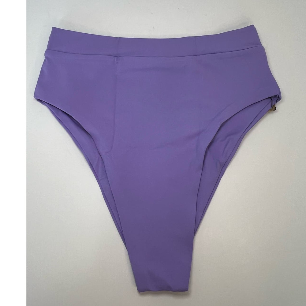 NWT Toast Swim Signature High Waisted Bikini Bottom, Violet Tulip, size XS - Picture 2 of 16